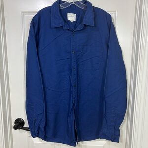 American Eagle Classic Fit Long Sleeve Button-Up Cotton Shirt Men’s XXL Blue